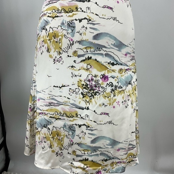 Amanda Smith 100% silk scenic floral print skirt 14 - Picture 5 of 10